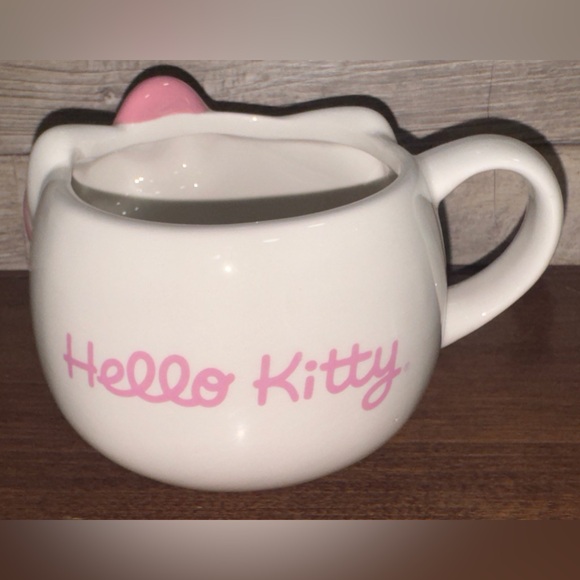 Sanrio Hello Kitty with Pink Bow Figural Face Head Ceramic coffee mug - NEW - Picture 9 of 10